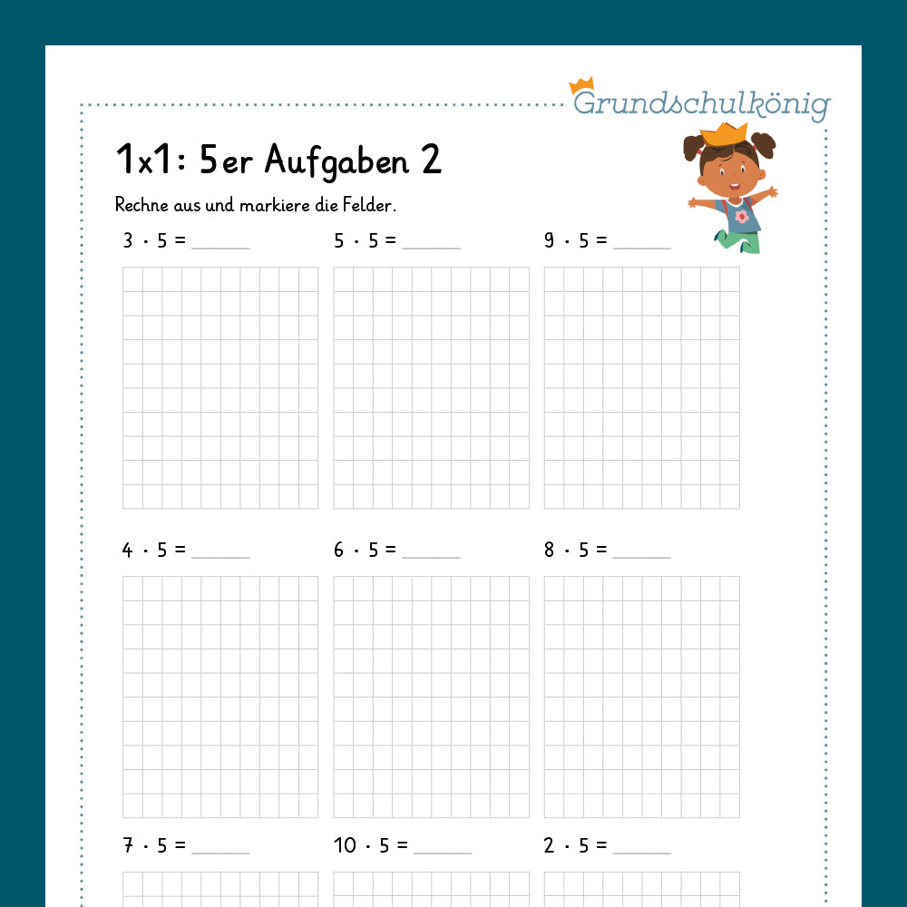 Königspaket: 5er 1x1 (Mathe, 2. Klasse) - inklusive Test