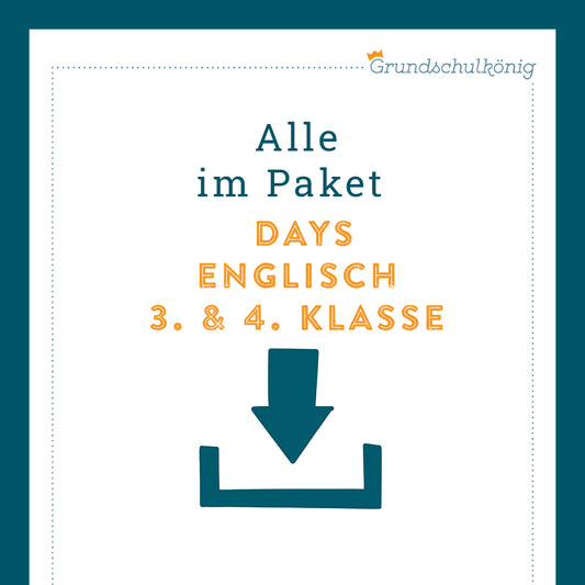 King's Package: Days (English, Grades 3 &amp; 4)