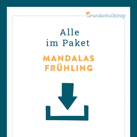 Königspaket: Mandalas "Frühling" (ab der Vorschule)