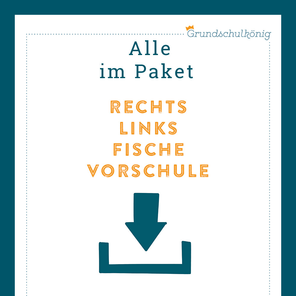 Königspaket: Rechts oder links? Fische (Vorschule)