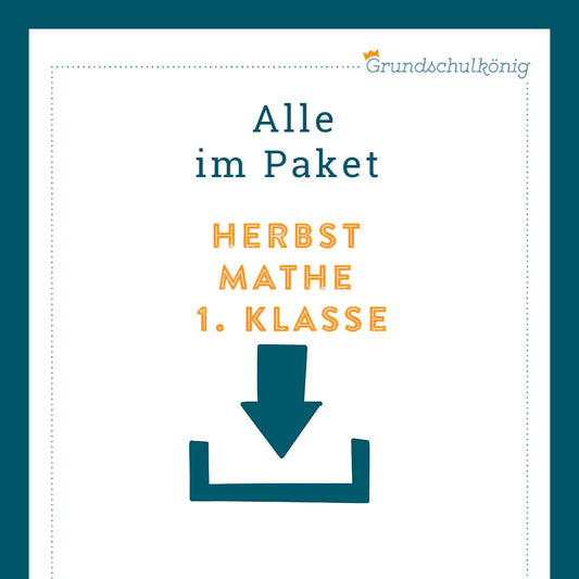 Königspaket: Herbst (Mathe, 1. Klasse)