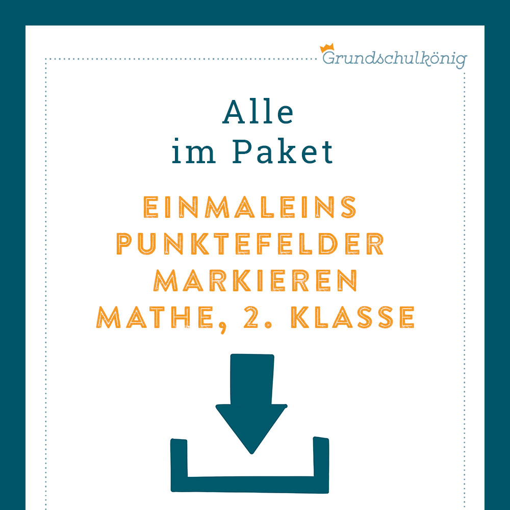 Königspaket: Punktefelder markieren (Mathe, 2. Klasse)