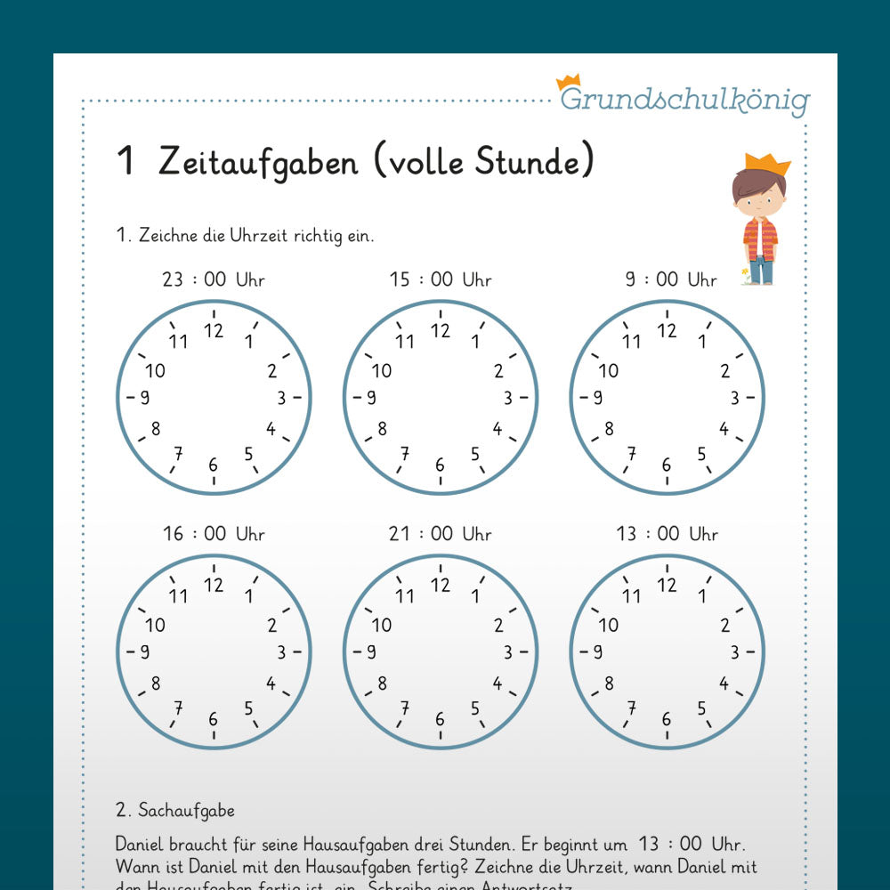 Mathe, 2. Klasse: Wiederholung des Jahresstoffs 2