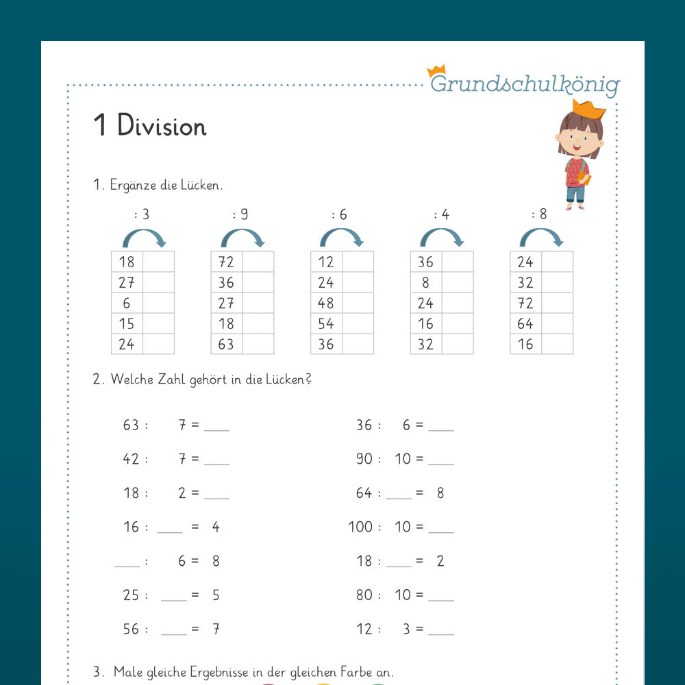 Mathe, 2. Klasse: Wiederholung des Jahresstoffs 3