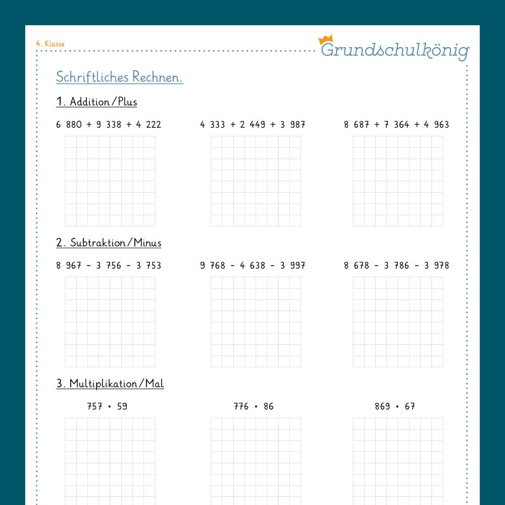 Mathe, 4. Klasse: Fit für den Übertritt - Teil 2