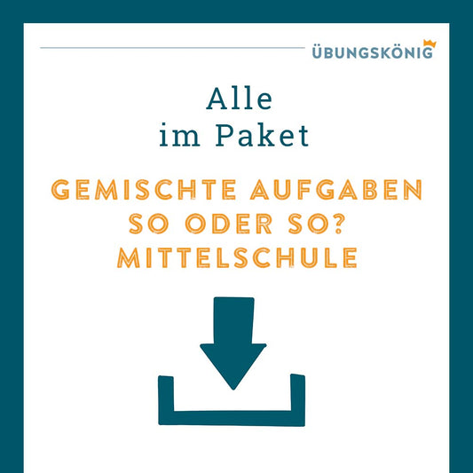 King's Package: Mixed tasks one way or the other? (German, Middle School)