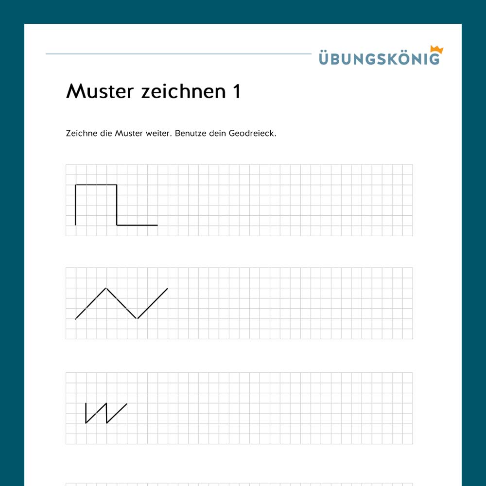 Königspaket: Muster zeichnen  (Mathe, Mittelschule)