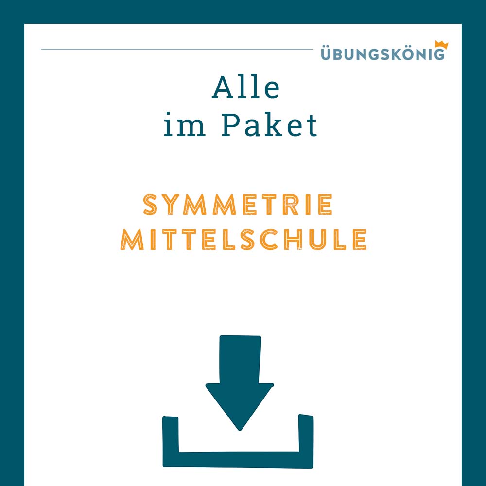 Königspaket: Symmetrie, Teil 1 (Mathe, Mittelschule)