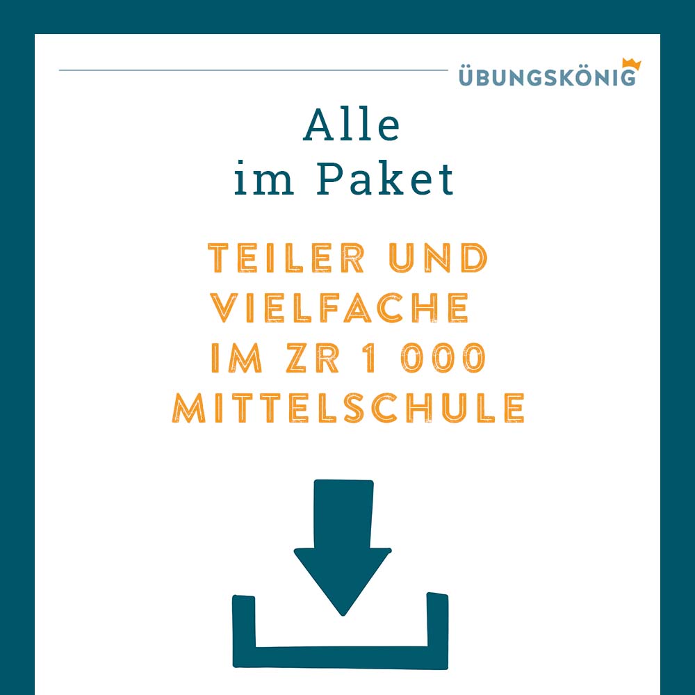 Königspaket: Teiler und Vielfache (Mathe, Mittelschule)