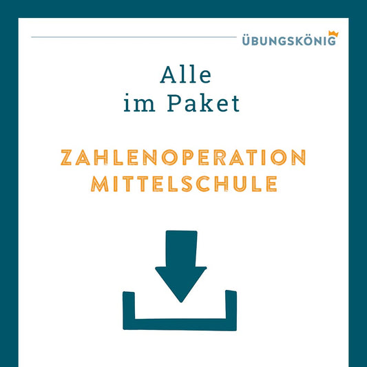 Königspaket: Zahlenoperationen  im ZR 1 000  (Mathe, Mittelschule)