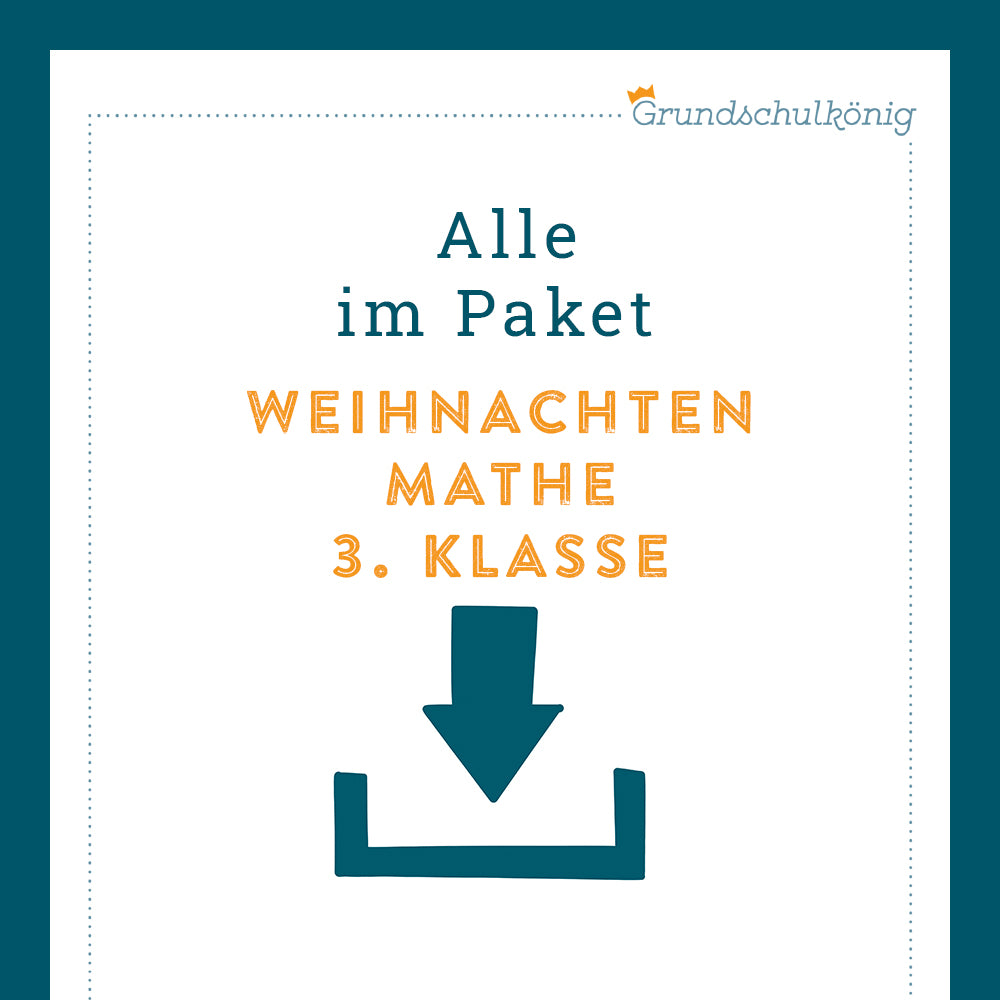 Königspaket: Weihnachten & Winter (Mathe, 3. Klasse)