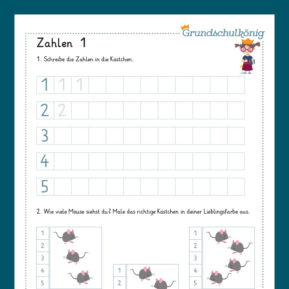 Königspaket: Erste Zahlen üben (Vorschule)