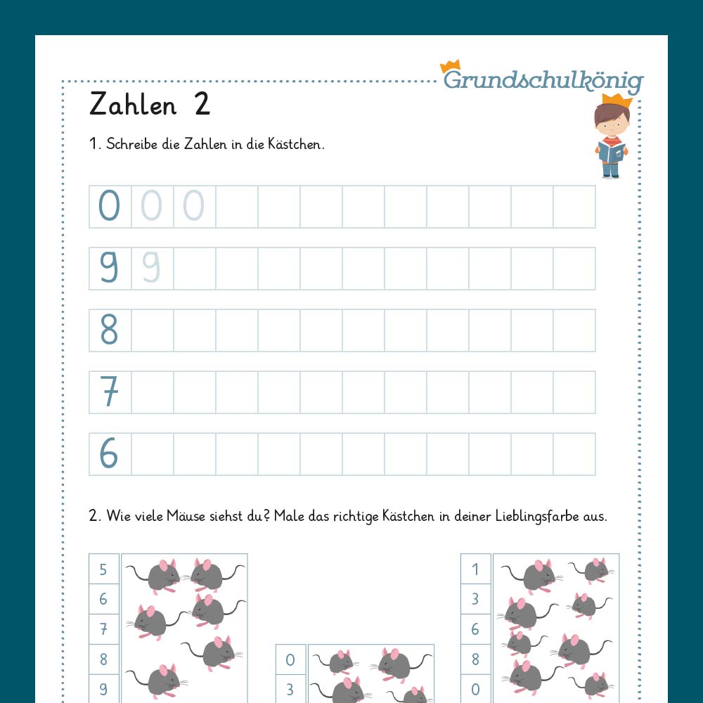 Königspaket: Erste Zahlen üben (Vorschule)