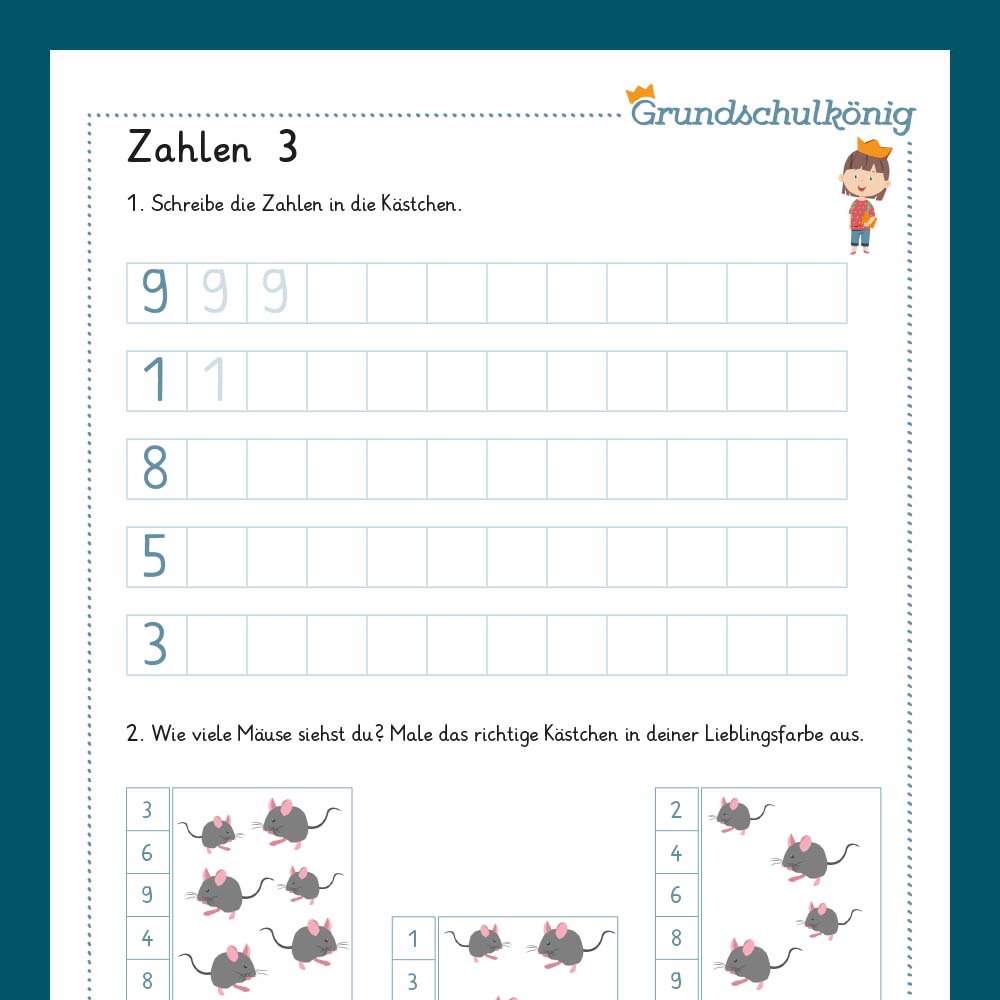 Königspaket: Erste Zahlen üben (Vorschule)